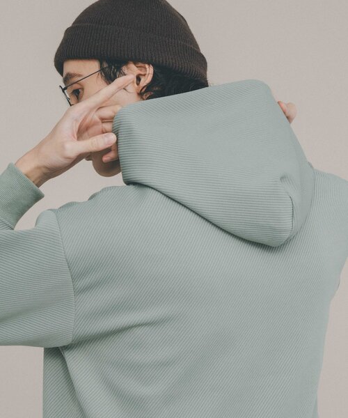 THE SHOP TK （ザ ショップ ティーケー ）の「◆カルゼダンボールプルパーカ（パーカー・メンズ・ライトグレー/ダークグレー/ベビーピンク/グリーン系/ブルー・02/04/03）」の16枚目の写真