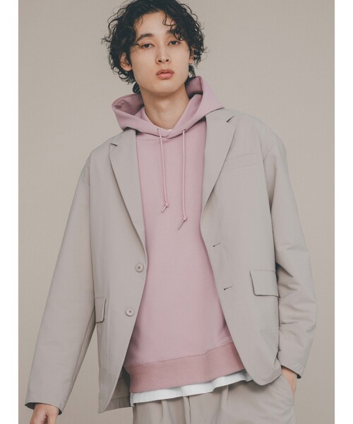 THE SHOP TK （ザ ショップ ティーケー ）の「◆カルゼダンボールプルパーカ（パーカー・メンズ・ライトグレー/ダークグレー/ベビーピンク/グリーン系/ブルー・02/04/03）」の18枚目の写真