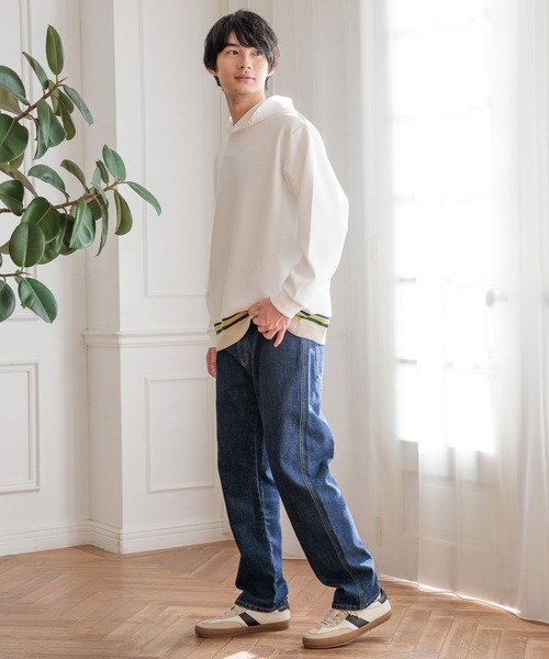 GLOBAL WORK（グローバルワーク）の「GOODデニムレギュラーパンツ/M/975722（デニムパンツ・メンズ・ダークグレー/ブルー/ネイビー・LARGE/MEDIUM/SMALL/X-LARGE）」の22枚目の写真