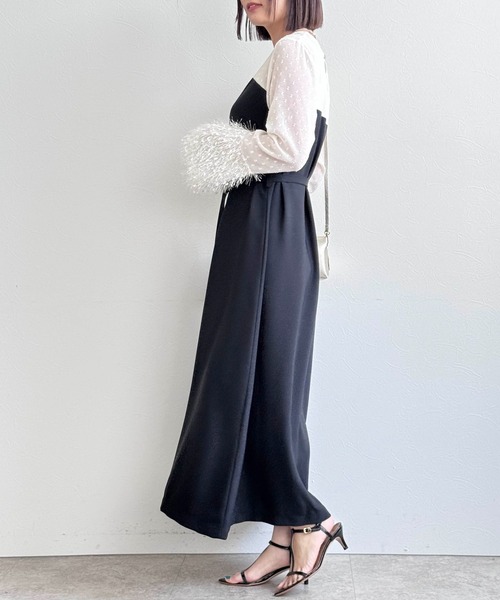 Eimee Law(エイミーロウ)の「フレアーカフスセミオケドレス(ワンピース・レディース・アイボリー/ブラック・38)」の4枚目の写真