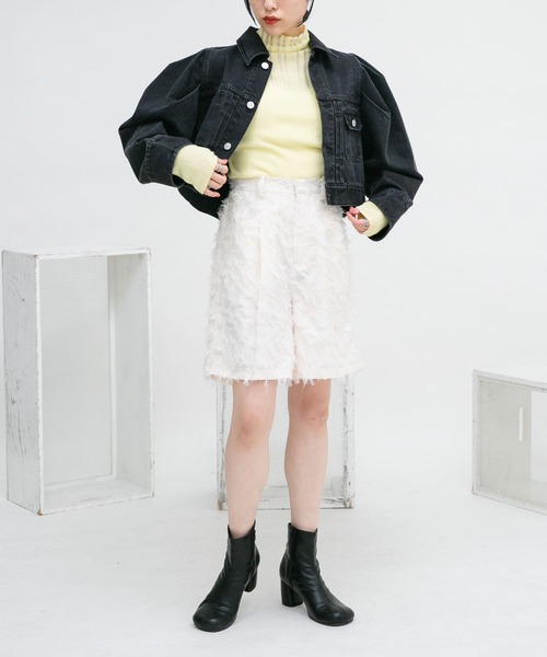 KBF（ケイビーエフ）の「デザインポケットタックショートパンツ（その他パンツ・レディース・ホワイト系その他/ブラック/ブラック系その他/グレー・ONE）」の8枚目の写真