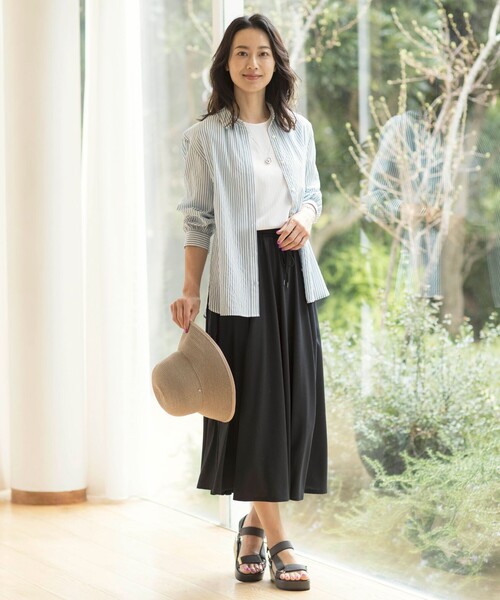 【セール】ワイドリブジャージー タックスリーブ カットソー（Tシャツ/カットソー）｜J.PRESS（ジェイプレス）