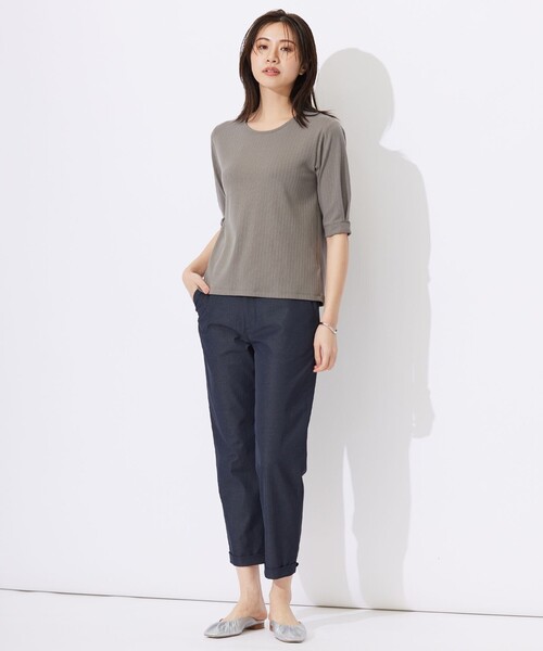 【セール】ワイドリブジャージー タックスリーブ カットソー（Tシャツ/カットソー）｜J.PRESS（ジェイプレス）