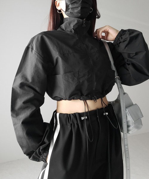 【美品】ヘルノ/2WAYワイドショートブルゾン/ナイロン/ネイビー/48号 美品】ヘルノ/2WAYワイドショートブルゾン/ナイロン/ネイビー/48号