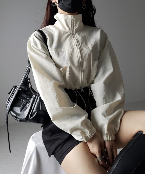 セール】【 裾が絞れる2WAY ／ 2color 】ダブルジップスタンドカラー