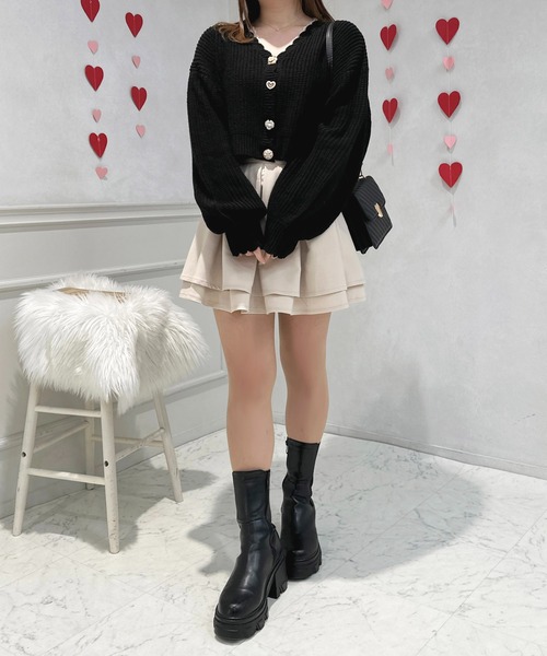 apres jour(アプレジュール)の「スカラップビジューカーディガン【ZOZOTOWN限定アイテム】(カーディガン/ボレロ・レディース・ピンク/オフホワイト/ブラック/レッド・フリー/X-LARGE)」の21枚目の写真