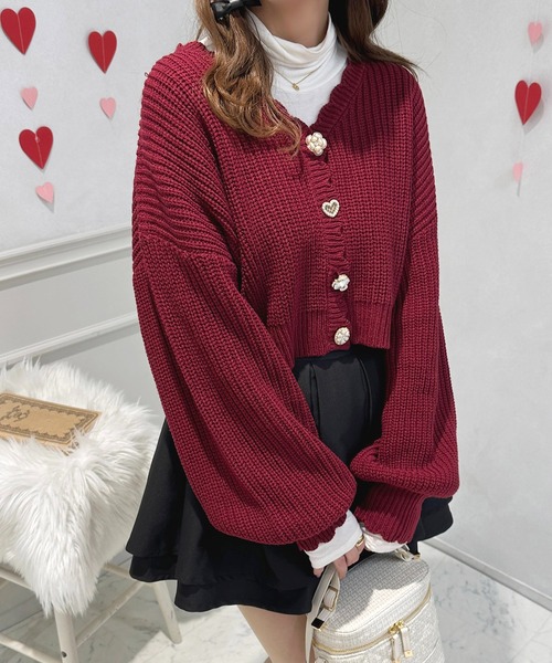 apres jour(アプレジュール)の「スカラップビジューカーディガン【ZOZOTOWN限定アイテム】(カーディガン/ボレロ・レディース・ピンク/オフホワイト/ブラック/レッド・フリー/X-LARGE)」の14枚目の写真