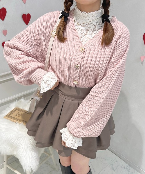 apres jour(アプレジュール)の「スカラップビジューカーディガン【ZOZOTOWN限定アイテム】(カーディガン/ボレロ・レディース・ピンク/オフホワイト/ブラック/レッド・フリー/X-LARGE)」の15枚目の写真