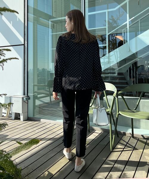 couture brooch（クチュールブローチ）の「◆ハートネックドットブラウス（シャツ/ブラウス・レディース・ブラック系/ブルー系5/ホワイト系3・40/38）」の19枚目の写真