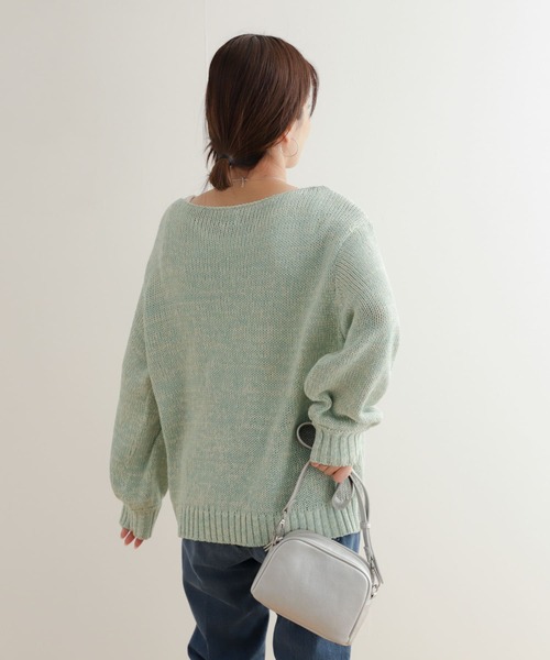 URBAN RESEARCH DOORS（アーバンリサーチドアーズ）の「テープヤーンMIXニット（ニット/セーター・レディース・ミント/イエロー・MEDIUM）」の19枚目の写真