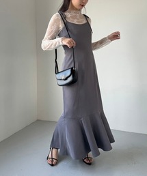 新色追加/肩リボンマーメイドキャミワンピース【WEB限定商品】