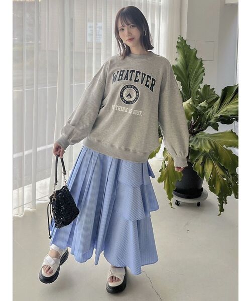 dazzlin（ダズリン）の「サイドティアードプリーツスカート（スカート・レディース・オフホワイト/イエロー/ブルー・SMALL/MEDIUM）」の15枚目の写真