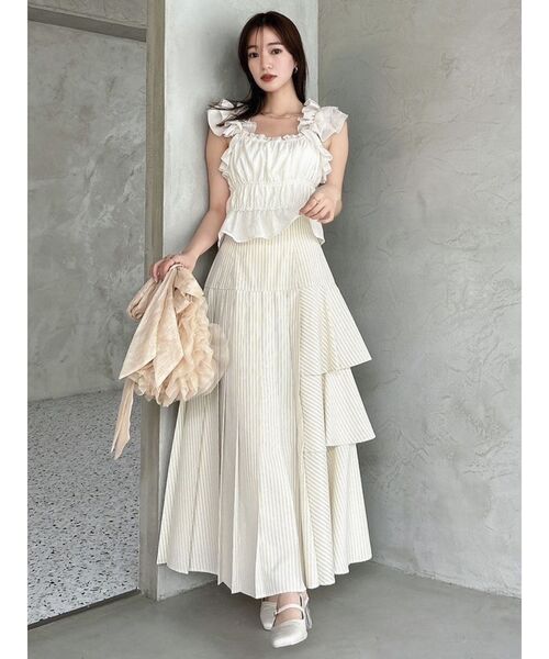 dazzlin（ダズリン）の「サイドティアードプリーツスカート（スカート・レディース・オフホワイト/イエロー/ブルー・SMALL/MEDIUM）」の21枚目の写真