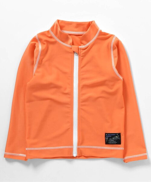 BREEZE（ブリーズ）の「【UVカット】前開き長袖ラッシュガード（ラッシュガード・キッズ・ライトグレー/レインボー/ライム/ネイビー/オレンジ・80/90/100/110/120/130/140/150）」の19枚目の写真