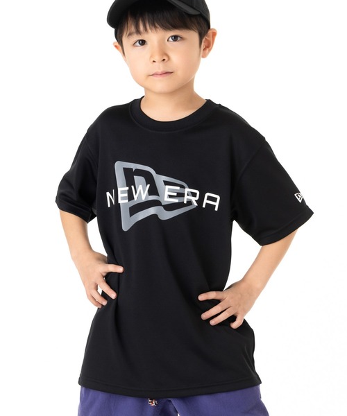 NEW ERA（ニューエラ）の「ニューエラ キッズ 半袖Tシャツ吸汗速乾 ONSPOTZ別注（Tシャツ/カットソー・キッズ・ネイビー/ホワイト/ブラック/ダークグレー・160/150/140/130）」の3枚目の写真