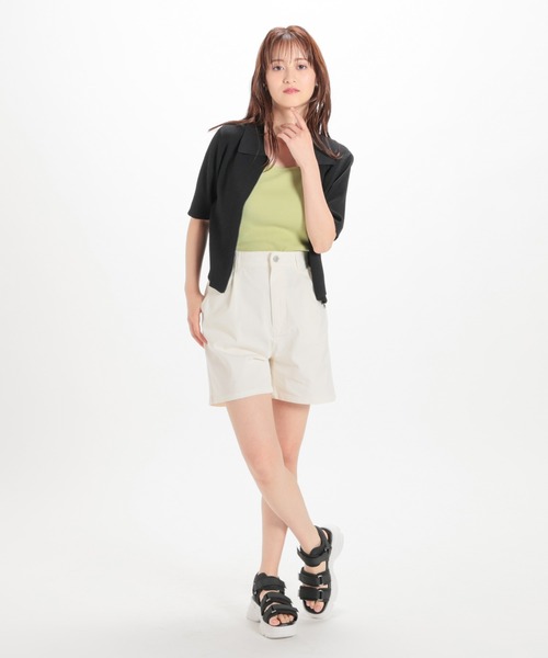 Honeys（ハニーズ）の「衿付きジップカーディガン（カーディガン/ボレロ・レディース・ホワイト/ブルー/ブラック/イエロー系その他・S/M/L）」の22枚目の写真