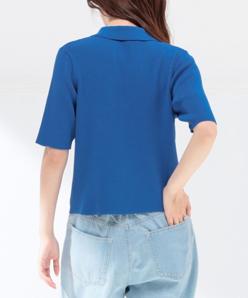 Honeys（ハニーズ）の「衿付きジップカーディガン（カーディガン/ボレロ・レディース・ホワイト/ブルー/ブラック/イエロー系その他・S/M/L）」の13枚目の写真