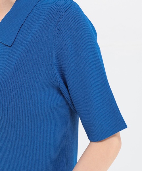 Honeys（ハニーズ）の「衿付きジップカーディガン（カーディガン/ボレロ・レディース・ホワイト/ブルー/ブラック/イエロー系その他・S/M/L）」の15枚目の写真