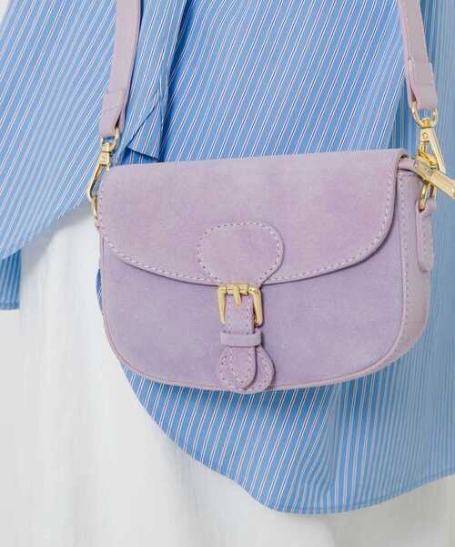 URBAN RESEARCH（アーバンリサーチ）の「レザーフラップショルダーバッグ（ショルダーバッグ・レディース・パープル系その他/ベージュ/ブラック・-）」の15枚目の写真