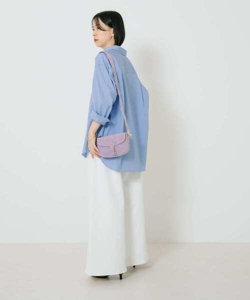 URBAN RESEARCH（アーバンリサーチ）の「レザーフラップショルダーバッグ（ショルダーバッグ・レディース・パープル系その他/ベージュ/ブラック・-）」の17枚目の写真