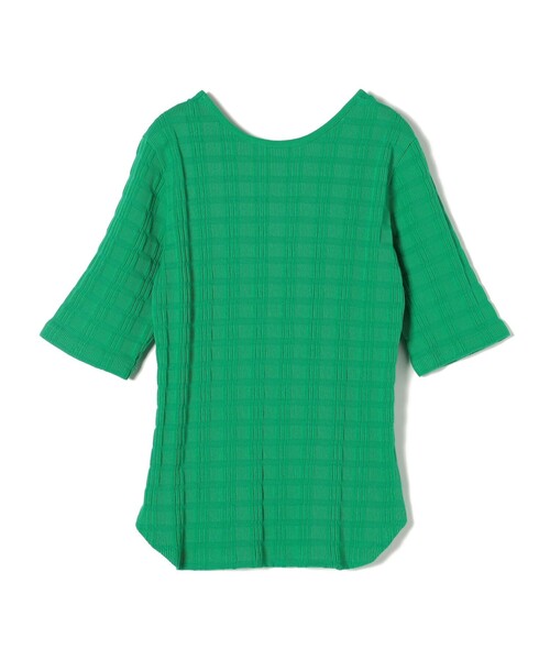 SHIPS(シップス)の「【WEB限定】〈洗濯機可能〉ランダム テレコ 5分袖 プルオーバー(Tシャツ/カットソー・レディース・グリーン/オフホワイト/ブラック・ONE SIZE)」の12枚目の写真