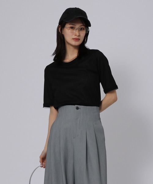 ketty cherie（ケティシェリー）の「TRライトツイルタックワイドパンツ ≪手洗い可能≫（スラックス・レディース・ブラック/グレー・M）」の13枚目の写真