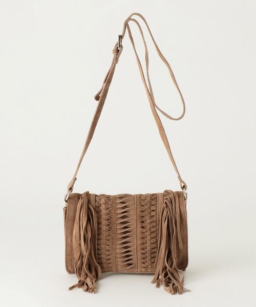 Another Edition(アナザーエディション)の「 フリンジ スクエアショルダー/AEBC FRNG SQSHLD(ショルダーバッグ・レディース・ライトグレー/ベージュ・フリー)」の2枚目の写真