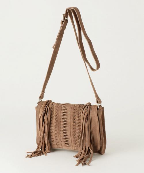 Another Edition(アナザーエディション)の「 フリンジ スクエアショルダー/AEBC FRNG SQSHLD(ショルダーバッグ・レディース・ライトグレー/ベージュ・フリー)」の3枚目の写真