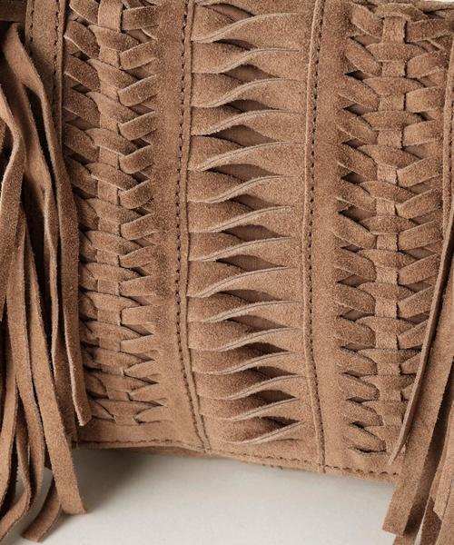 Another Edition(アナザーエディション)の「 フリンジ スクエアショルダー/AEBC FRNG SQSHLD(ショルダーバッグ・レディース・ライトグレー/ベージュ・フリー)」の6枚目の写真