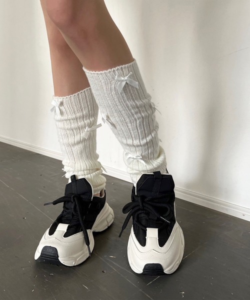 セール】リボンタイトレッグウォーマー（レッグウォーマー）｜Jewelobe