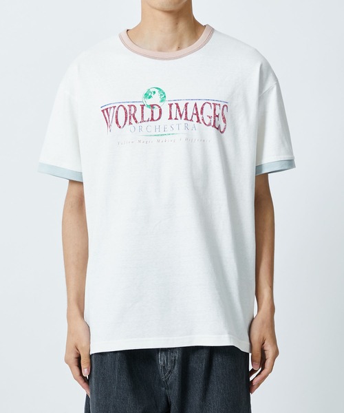 soe(ソーイ)の「Ringer T Shirts WORLD IMAGE(Tシャツ/カットソー・メンズ・ブラック/オフホワイト・1/2)」の19枚目の写真