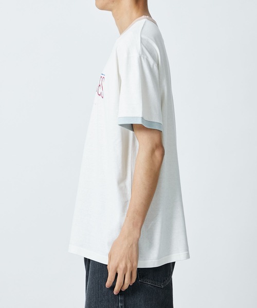soe(ソーイ)の「Ringer T Shirts WORLD IMAGE(Tシャツ/カットソー・メンズ・ブラック/オフホワイト・1/2)」の20枚目の写真