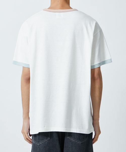 soe(ソーイ)の「Ringer T Shirts WORLD IMAGE(Tシャツ/カットソー・メンズ・ブラック/オフホワイト・1/2)」の3枚目の写真