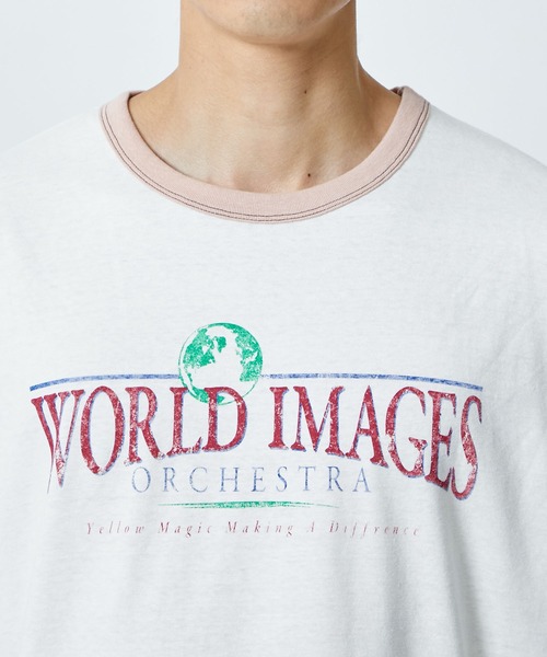 soe(ソーイ)の「Ringer T Shirts WORLD IMAGE(Tシャツ/カットソー・メンズ・ブラック/オフホワイト・1/2)」の4枚目の写真