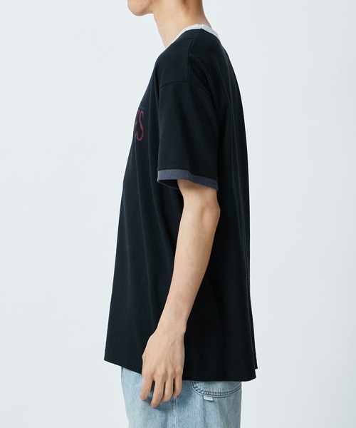 soe(ソーイ)の「Ringer T Shirts WORLD IMAGE(Tシャツ/カットソー・メンズ・ブラック/オフホワイト・1/2)」の10枚目の写真