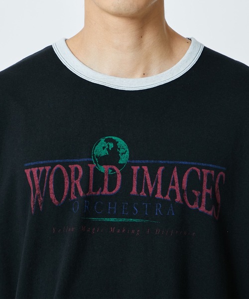 soe(ソーイ)の「Ringer T Shirts WORLD IMAGE(Tシャツ/カットソー・メンズ・ブラック/オフホワイト・1/2)」の12枚目の写真
