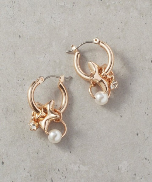 GOLDY(ゴールディ)の「【GOLDY】スター×パールモチーフピアス 1240301(ピアス(両耳用)・レディース・シルバー/ゴールド・FREE)」の5枚目の写真