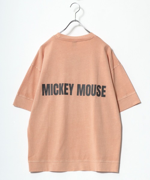Disney(ディズニー)の「Disney(ディズニー)ミッキーマウスキャラクタープリント ユーズド加工半袖Tシャツ メンズ レディース(Tシャツ/カットソー・メンズ・ピンク/ブルー/スミクロ・L/M/LL)」の8枚目の写真