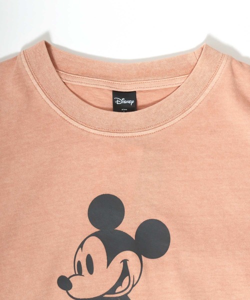 Disney(ディズニー)の「Disney(ディズニー)ミッキーマウスキャラクタープリント ユーズド加工半袖Tシャツ メンズ レディース(Tシャツ/カットソー・メンズ・ピンク/ブルー/スミクロ・L/M/LL)」の11枚目の写真