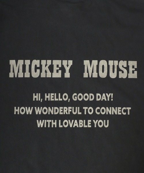 Disney(ディズニー)の「Disney(ディズニー)ミッキーマウスキャラクタープリント ユーズド加工半袖Tシャツ メンズ レディース(Tシャツ/カットソー・メンズ・ピンク/ブルー/スミクロ・L/M/LL)」の21枚目の写真