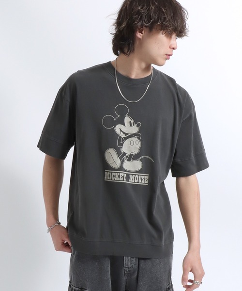 東京ディズニーリゾート　キャラクターTシャツ　半袖シャツ　ミッキー　黒　古着 古着【入手困難】ディズニー Tシャツ ミッキー キャラクター