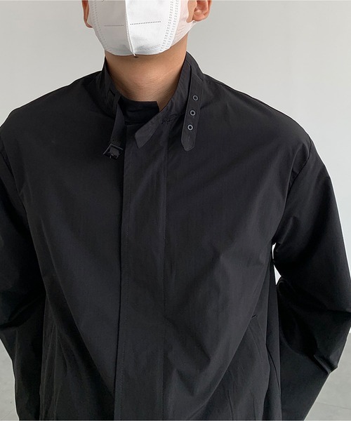 BLANC FICELLE(ブランフィセル)の「スタンドカラー ショート ジャケット(テーラードジャケット・メンズ・ブラック・M/L/XL)」の4枚目の写真