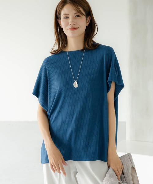 Elura（エルーラ）の「ドレスアップリブドルマンプルオーバー（Tシャツ/カットソー・レディース・ブラウン系その他/ライトブルー/チャコールグレー/ホワイト/ブルー系その他5/カーキ/ブラック/グリーン系その他4/グリーン系その他2・MEDIUM/LARGE）」の9枚目の写真