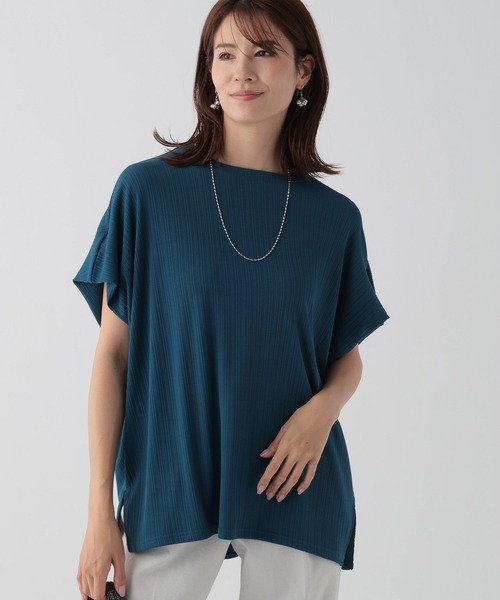セール】ドレスアップリブドルマンプルオーバー（Tシャツ