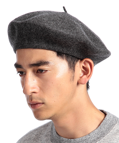 B:MING by BEAMS(ビーミングバイビームス)の「DORFMAN PACIFIC / WOOL BERET(ハンチング/ベレー帽・メンズ・チャコールグレー/オリーブ/ネイビー・ONE SIZE)」の2枚目の写真