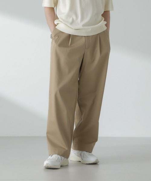 NANO universe（ナノユニバース）の「「大人のワイドパンツ」2タックワイドトラウザーズ（スラックス・メンズ・ベージュ/ブラック/オフホワイト・S/L/M）」の3枚目の写真