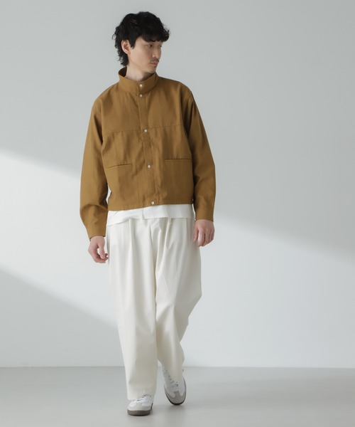 NANO universe（ナノユニバース）の「「大人のワイドパンツ」2タックワイドトラウザーズ（スラックス・メンズ・ベージュ/ブラック/オフホワイト・S/L/M）」の15枚目の写真