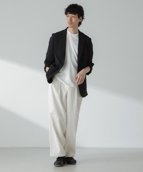 NANO universe（ナノユニバース）の「「大人のワイドパンツ」2タックワイドトラウザーズ（スラックス・メンズ・ベージュ/ブラック/オフホワイト・S/L/M）」の18枚目の写真