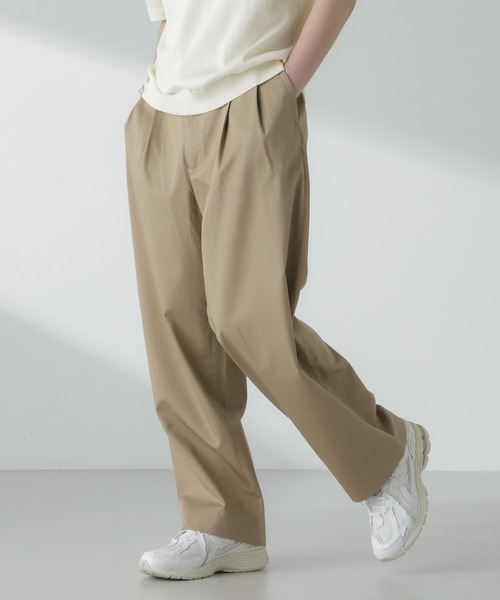 NANO universe（ナノユニバース）の「「大人のワイドパンツ」2タックワイドトラウザーズ（スラックス・メンズ・ベージュ/ブラック/オフホワイト・S/L/M）」の19枚目の写真