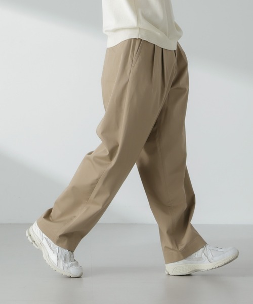 NANO universe（ナノユニバース）の「「大人のワイドパンツ」2タックワイドトラウザーズ（スラックス・メンズ・ベージュ/ブラック/オフホワイト・S/L/M）」の20枚目の写真